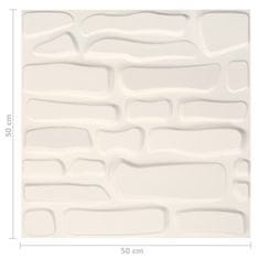 Vidaxl 3D stenski paneli 24 kosov 0,5x0,5 m 6 m2