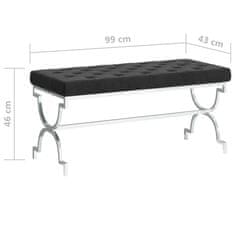 Vidaxl Klop 99 cm črn žamet in nerjaveče jeklo