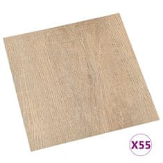 Vidaxl Samolepilne talne plošče 55 kosov PVC 5,11 m2 rjave
