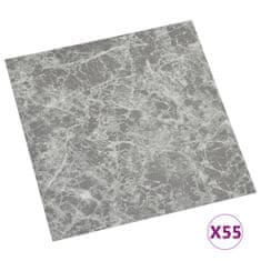 Vidaxl Samolepilne talne plošče 55 kosov PVC 5,11 m2 betonsko sive