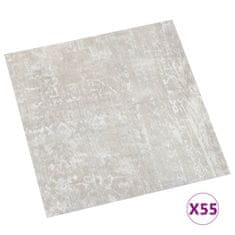 Vidaxl Samolepilne talne plošče 55 kosov PVC 5,11 m2 svetlo sive