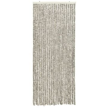 Vidaxl Zavesa proti mrčesu svetlo in temno siva 56x185 cm šenilja
