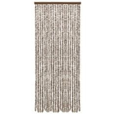 Vidaxl Zavesa proti mrčesu taupe in bela 56x185 cm šenilja