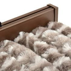 Vidaxl Zavesa proti mrčesu taupe in bela 56x185 cm šenilja