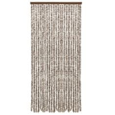 Vidaxl Zavesa proti mrčesu taupe in bela 90x220 cm šenilja