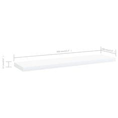 Vidaxl Dodatne police za omaro 4 kosi bele 40x10x1,5 cm iverna plošča