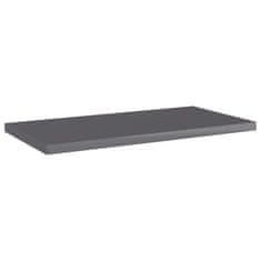 Vidaxl Dodatne police za omaro 8 kosov visok sijaj sive 40x20x1,5 cm