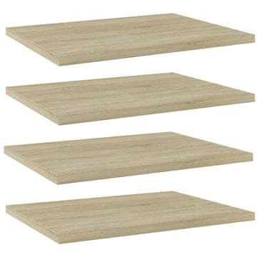 Vidaxl Dodatne police za omaro 4 kosi sonoma hrast 40x30x1,5 cm