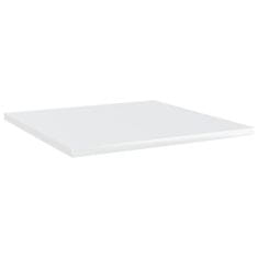Vidaxl Dodatne police za omaro 4 kosi visok sijaj bele 40x40x1,5 cm