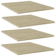 Vidaxl Dodatne police za omaro 4 kosi sonoma hrast 40x50x1,5 cm