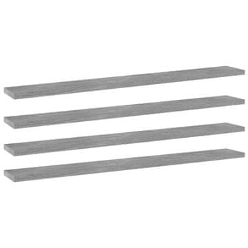 Vidaxl Dodatne police za omaro 4 kosi betonsko sive 80x10x1,5 cm