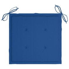 Vidaxl Blazine za vrtne stole 4 kosi modre 50x50x3 cm oxford tkanina