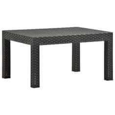 Vidaxl Vrtna miza antracitna 58x58x41 cm PP