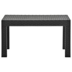 Vidaxl Vrtna miza antracitna 58x58x41 cm PP