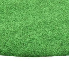 Vidaxl Umetna trava s čepi premer 95 cm zelena okrogla