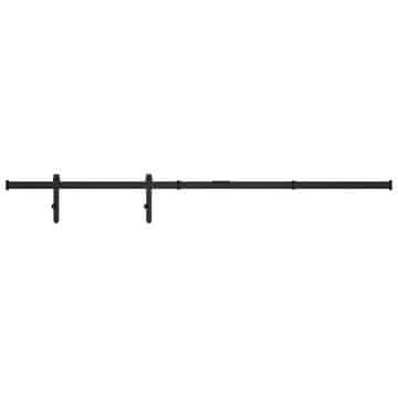 Vidaxl Mini komplet za drsna vrata omare iz ogljikovega jekla 152 cm