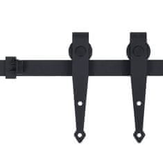 Vidaxl Mini komplet za drsna hlevska vrata iz jekla 183 cm