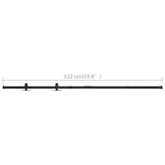 Vidaxl Mini komplet za drsna hlevska vrata iz jekla 152 cm