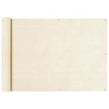 Vidaxl Balkonsko platno krem 75x300 cm HDPE