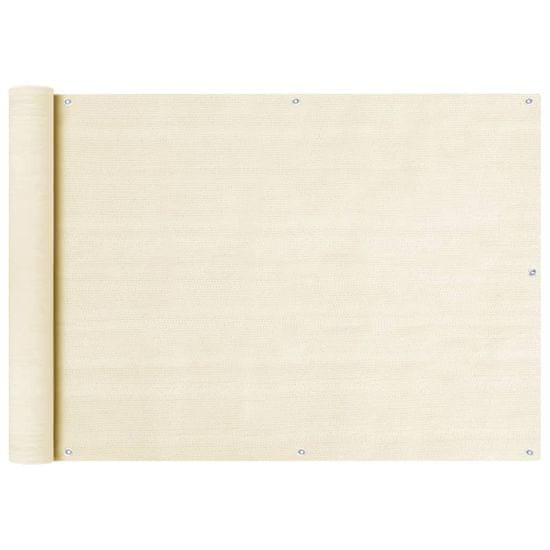 Vidaxl Balkonsko platno krem 75x300 cm HDPE