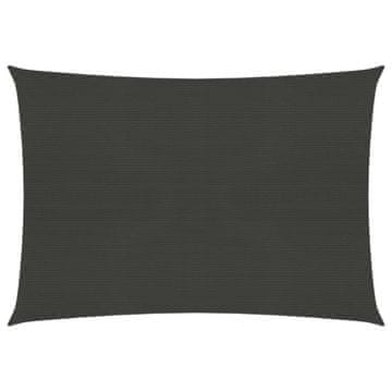 Vidaxl Senčno jadro 160 g/m² antracitno 2,5x3,5 m HDPE