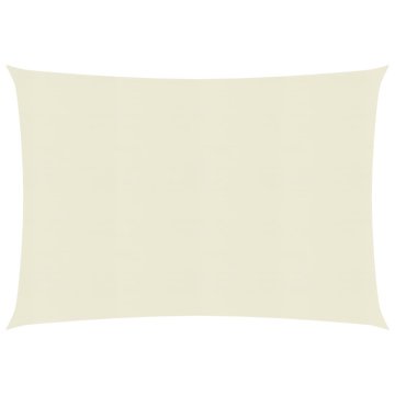 Vidaxl Senčno jadro 160 g/m2 krem 2x2,5 m HDPE