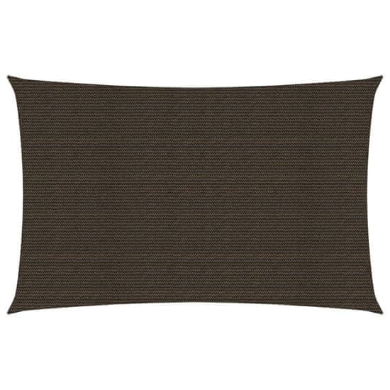 Vidaxl Senčno jadro 160 g/m2 rjavo 2x5 m HDPE
