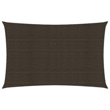 Vidaxl Senčno jadro 160 g/m² rjavo 4x7 m HDPE