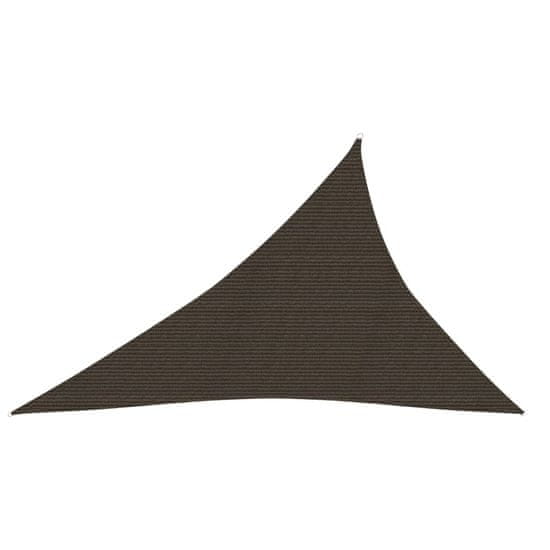 Vidaxl Senčno jadro 160 g/m2 rjavo 3x4x5 m HDPE