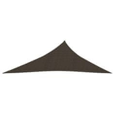 Vidaxl Senčno jadro 160 g/m2 rjavo 3x4x5 m HDPE