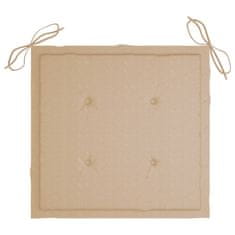 Vidaxl Blazine za vrtne stole 6 kosov bež 40x40x4 cm oxford tkanina