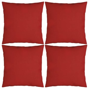 Vidaxl Okrasne blazine 4 kosi rdeče 60x60 cm blago