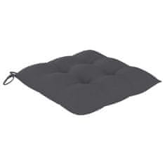 Vidaxl Blazine za stole 6 kosov antracitne 50x50x7 cm blago
