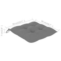 Vidaxl Blazine za stole 4 kosi sive 50x50x7 cm oxford tkanina