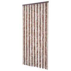 Vidaxl Zavesa proti mrčesu bež in svetlo rjava 56x200 cm šenilja
