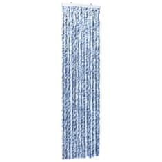 Greatstore Zavesa proti mrčesu modra in bela 56x200 cm šenilja