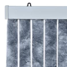 Vidaxl Zavesa proti mrčesu srebrna 56x200 cm šenilja