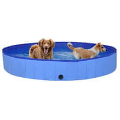 Greatstore Zložljiv bazen za pse moder 200x30 cm PVC
