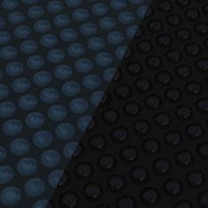 Greatstore Plavajoča PE solarna folija za bazen 975x488 cm črna in modra