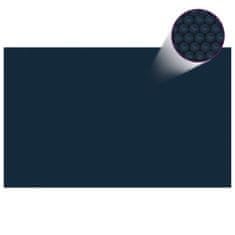 shumee Plavajoča PE solarna folija za bazen 260x160 cm črna in modra
