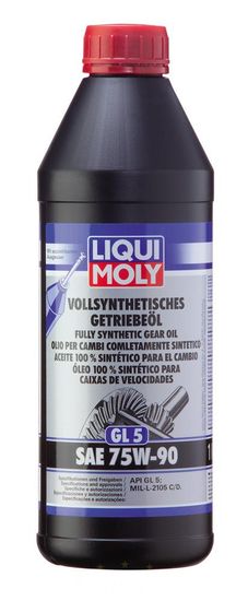 Liqui Moly Fully Synthetic Gear Oil 75W90 olje za menjalnik, 1 l