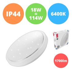 Avide LED plafoniera Oyster IP44 18W 330*100mm hladno bela 6400K