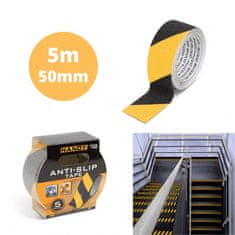 Handy Lepilni trak - protizdrsni - 5 m x 50 mm - rumeno / črn