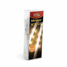 Family Christmas LED ledene sveče meteor 6 kos na baterije 60 LED 11,5cm toplo bele 3xAA