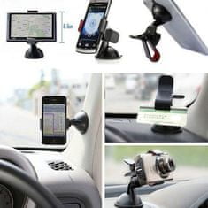 M.N.C. 360° univerzalno avtomobilsko držalo za telefon, GPS s priseskom