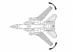 Sluban Model Bricks M38-B0755 F-14 Tomcat Fighter