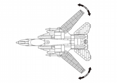 Sluban Model Bricks M38-B0755 F-14 Tomcat Fighter