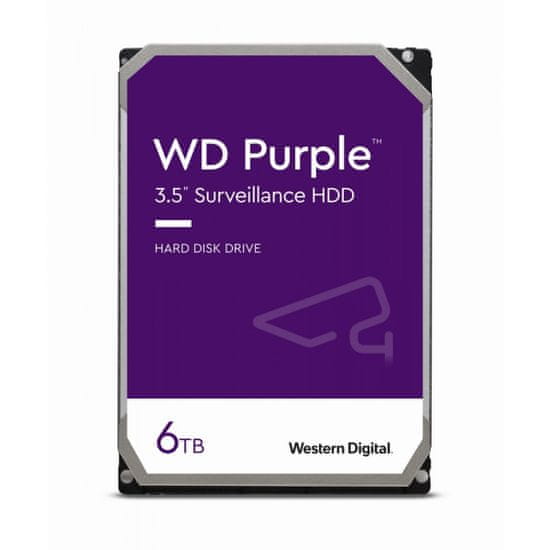Western Digital Purple trdi disk, 6 TB, SATA3, 5640 rpm, 128 MB