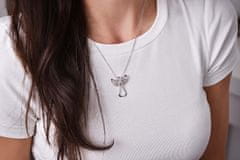Levien Modro-siva kristalna ogrlica Guardian Angel