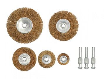 Vorel  Set žičnih ščetk stran 5 kom medeninasta žica